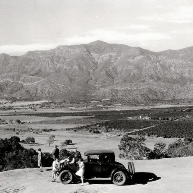 A familiar silhouette, then and now.
Ojai’s Topatopa Mountains.